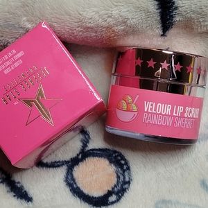 JEFFREE STAR COSMETICS Velour Lip Scrub 1oz. New In Box Rainbow Sherbet